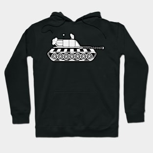 Black and White Patterned Cartoon Tank (Variant 1) Hoodie